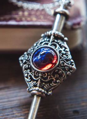 血盟项链925纯银手工制造龙息石吊坠哈利波特神奇动物在哪里魔杖