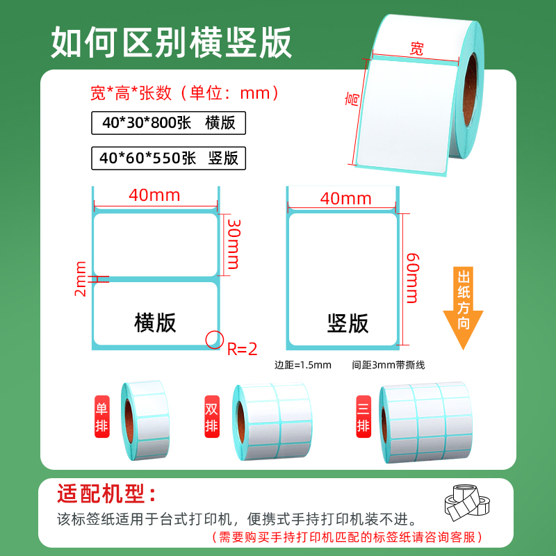 长效三防热敏标签打印纸50*30 20 25 60X40 70*90 80 100条码纸不干胶贴纸服装吊牌合格证商品医院可定制印刷 - 图1