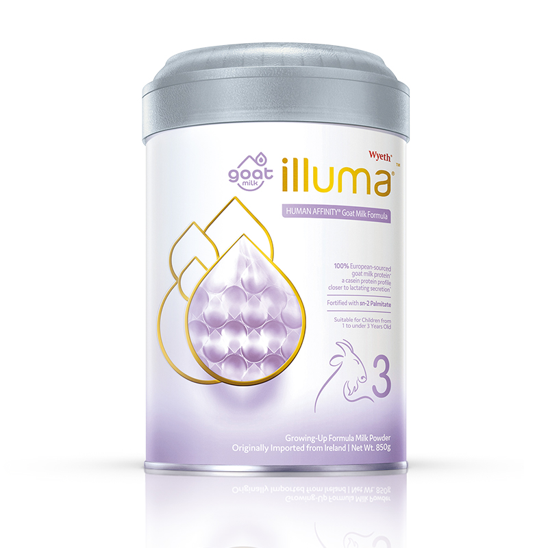 illuma启赋海外旗舰店海外版启赋illuma山羊奶粉婴幼儿新生3段850g*6罐1岁-3岁奶粉惠氏0