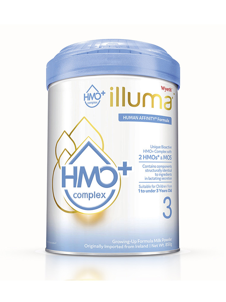 illuma启赋海外旗舰店海外版启赋illuma启赋3段1-3岁三大类hmo+婴幼儿奶粉850g惠氏0