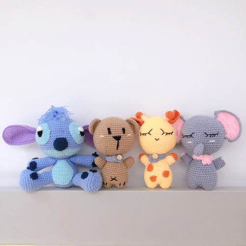 rlkdiy钩针玩偶材料包手工公仔娃娃制作牛奶棉毛线独角兽情侣礼物 - 图2