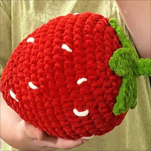 rllk手工diy冰条线粗毛线胡萝卜可爱抱枕编织材料包解闷沙发摆件 - 图1