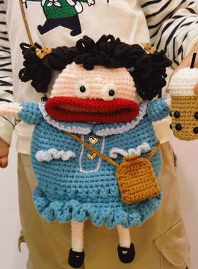 手工diy钩针编织毛线包包