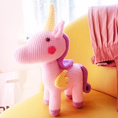rlkdiy钩针玩偶材料包手工公仔娃娃制作牛奶棉毛线独角兽情侣礼物 - 图0