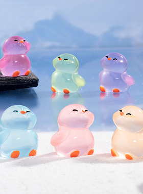 抬头企鹅动物公仔微景观DIY