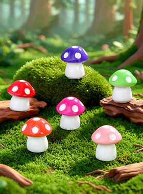 苔藓微景观中号六点蘑菇萌学生手工园艺造景diy装饰品桌面小摆件