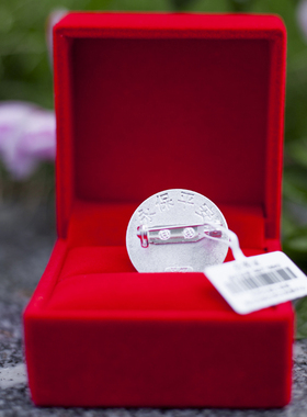 毛主席胸针头像纯银徽章装饰品