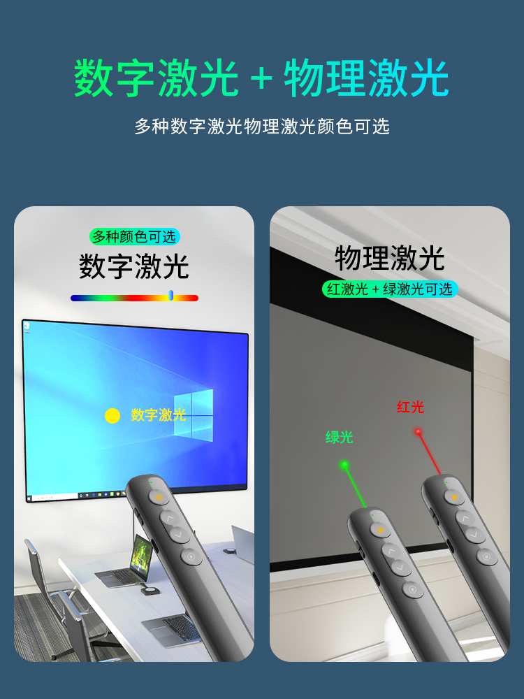 易相随H91翻页笔教师用多功能ppt遥控笔适用希沃白板教学一体机班班通LED屏液晶屏电视投影仪带U盘存储课件-图2