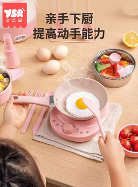 小厨房真煮全套做饭厨具网红真实版煮饭套装仿真儿童女孩摆件玩具