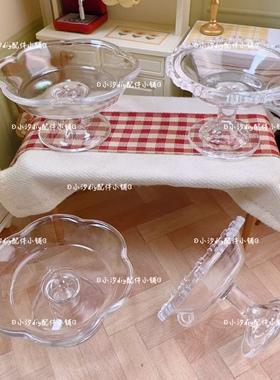 仿真微缩食玩塑料透明甜品杯冰淇淋杯diy奶油胶饰品配件手工摆件