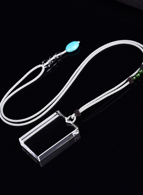 项坠三笙依石天然白水晶