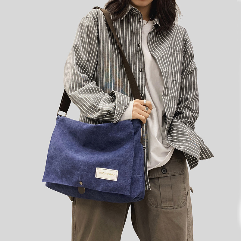 日系学生韩国ins工装港风单肩包 墨尔曼男士包袋