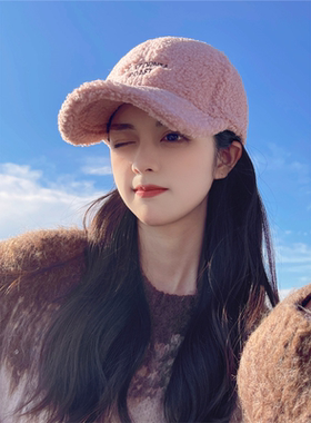 羊羔毛帽子女秋冬2025新款
