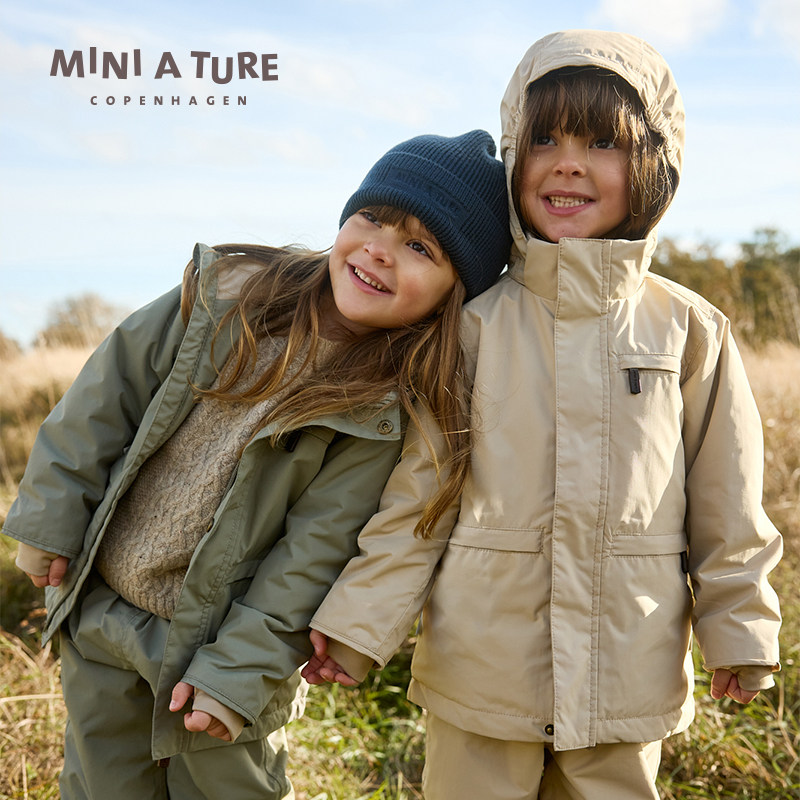 丹麦MINI A TURE童装25秋冬新品男女童防风防水保暖夹克儿童外套,淘宝优惠券,粉丝福利购,淘宝优惠卷
