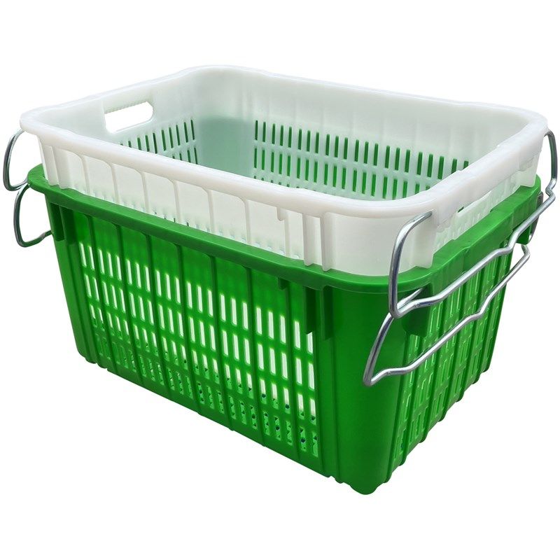 精选塑料筐长方形镂空水果蔬菜周转箱白色加厚食品菜篮熟胶蓝色框,淘宝优惠券,粉丝福利购,淘宝优惠卷