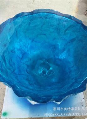 酒店会所透明树脂桌椅摆件别墅家具景观工艺品雕塑圆形茶几桌子