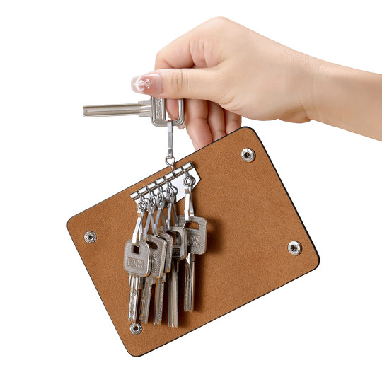 新款钥匙包真皮锁匙包女式牛皮迷你小包男款钥匙收纳袋神器保护套