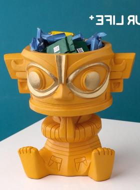 三星堆摆件文创家居纪念品青铜立人像神鸟神树青铜纵目面具纪念品