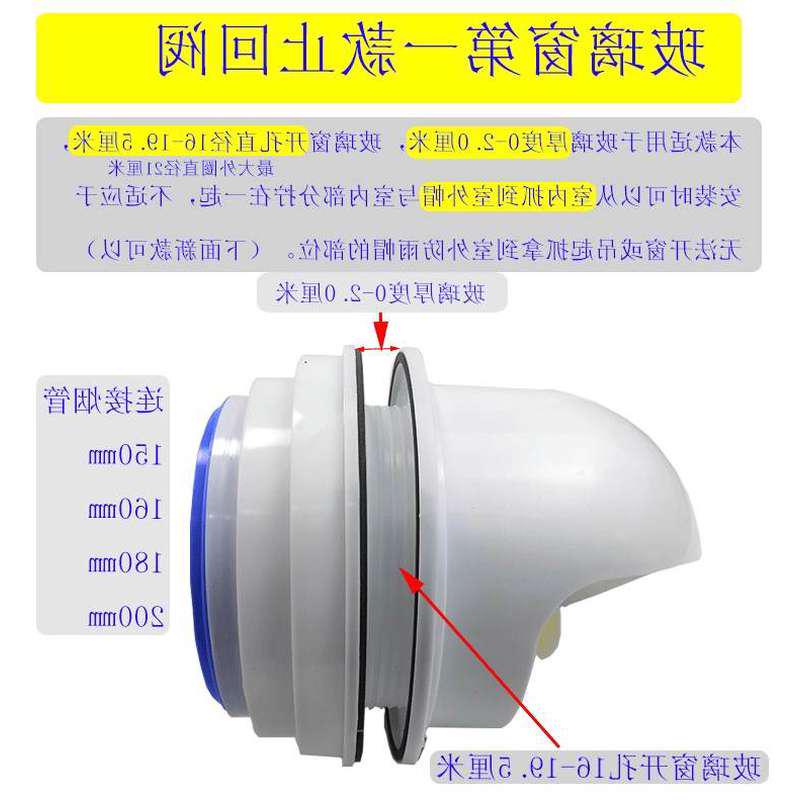 抽油烟机玻璃出风口排风口排烟管公共烟道止回阀厨房玻璃挖孔烟管