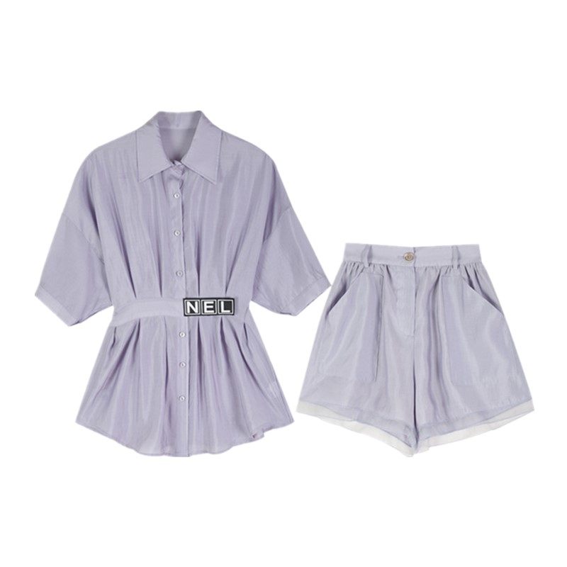 夏季气质女神范休闲套装小个子衬衫 姿婉妍时尚套装