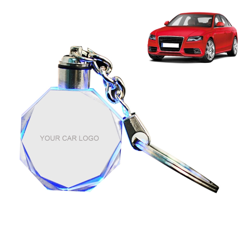 LED Car Key Ring Men Luminous Keychain custom made Logo LED - 图0