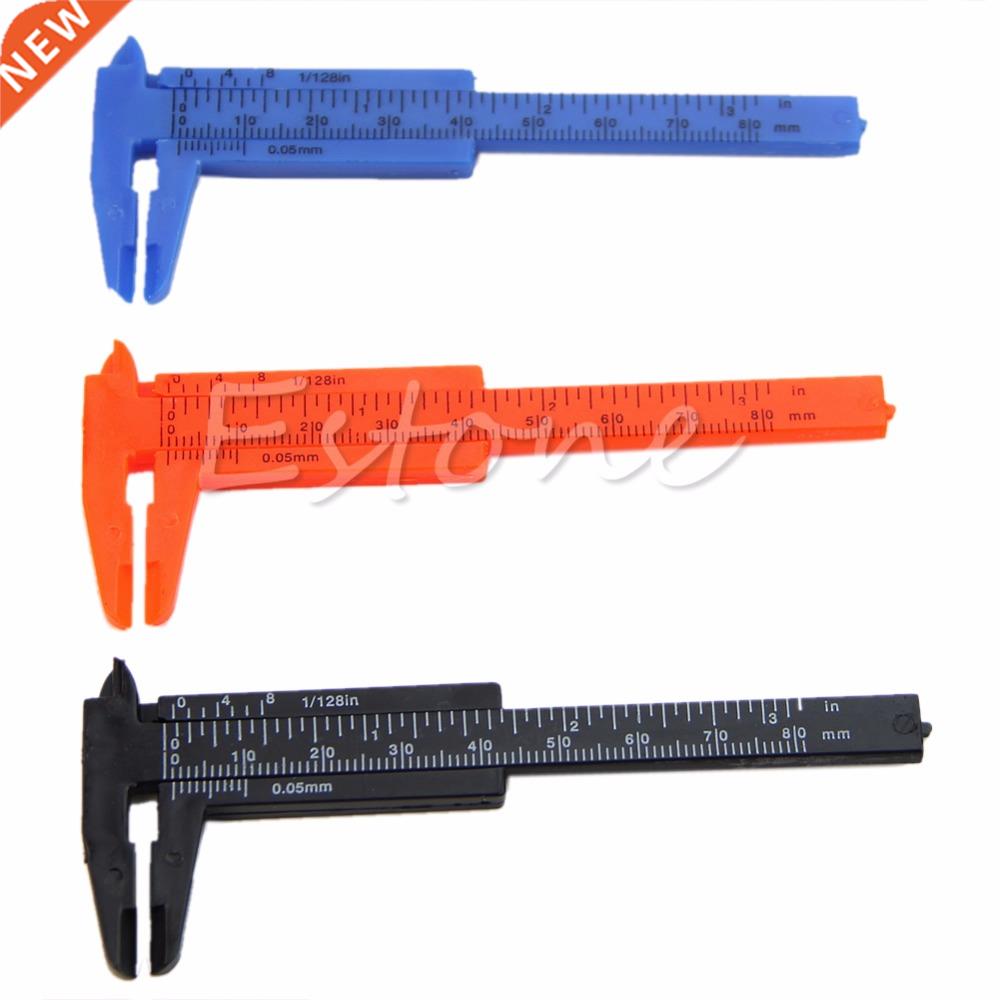 New 1Pc Mini Plastic Ruler Sliding 80mm Vernier Caliper Gaug