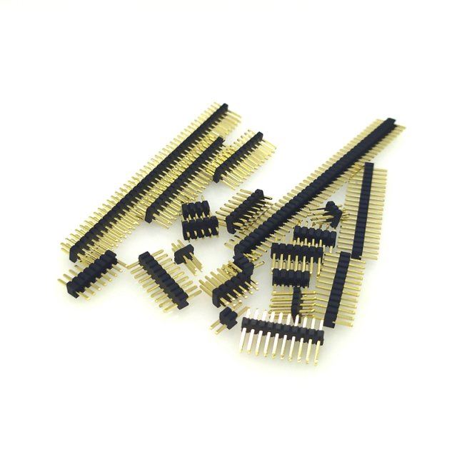 10PCS 1.27mm Pin Header 1.27 Double Row Male 2~40P Breakaway - 图0