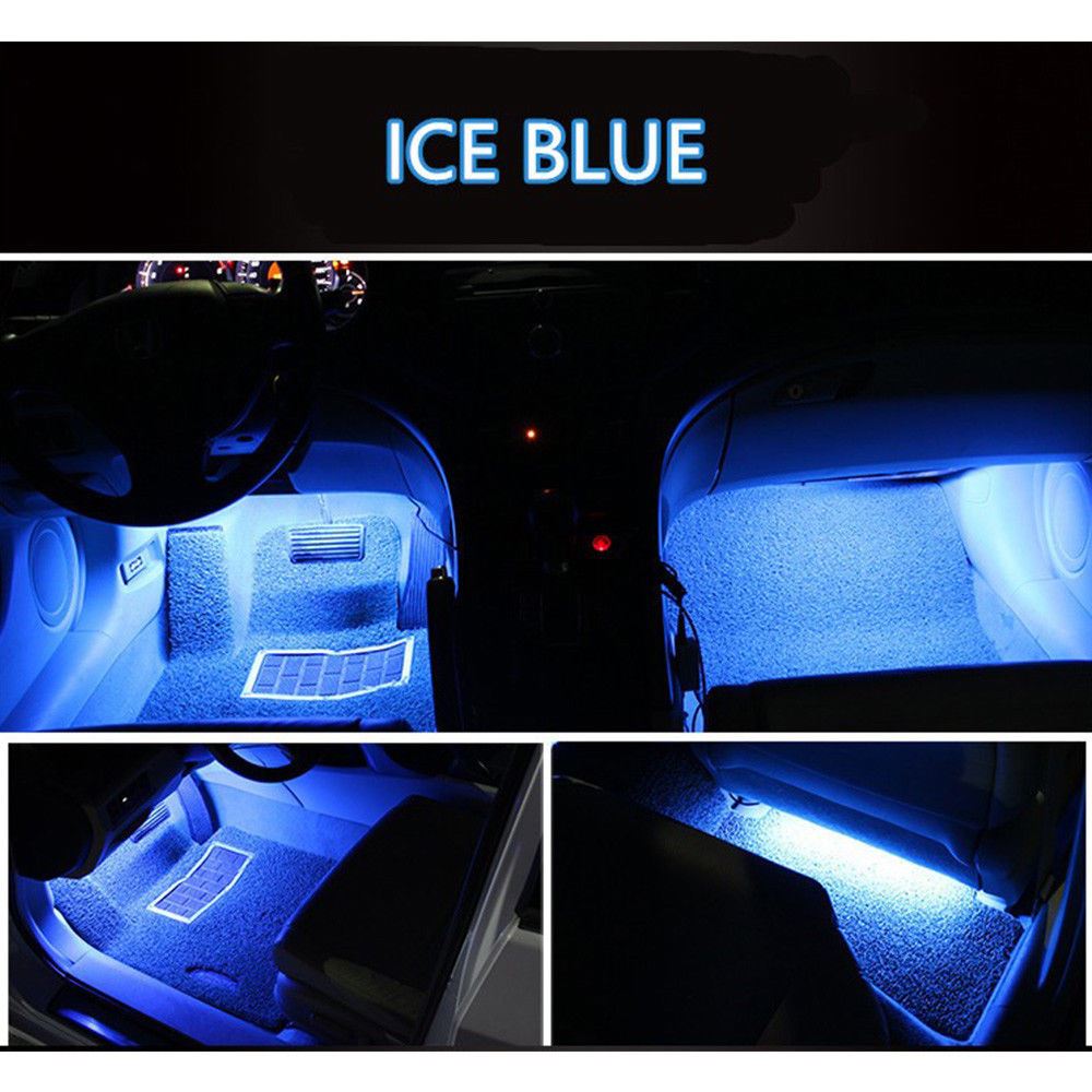 4PCS Ice Blue 9 LED Charger Interior Light Accessories Car S-图1