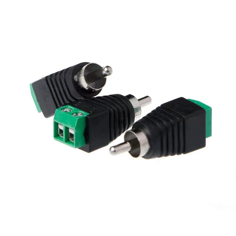 3Pcs RCA Male Plug to AV Terminal Connector Video AV Balun 2 - 图3