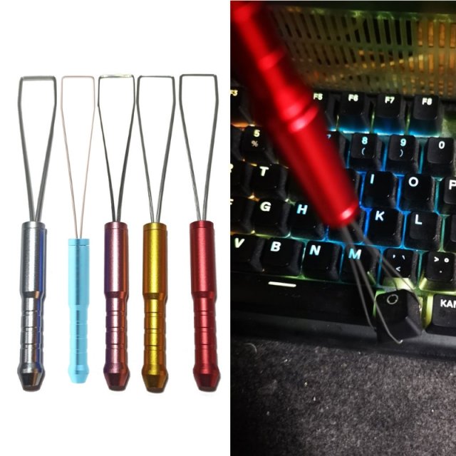 Multi-function KeyCap Remover Keyboard Keycap Puller Adjuste - 图0