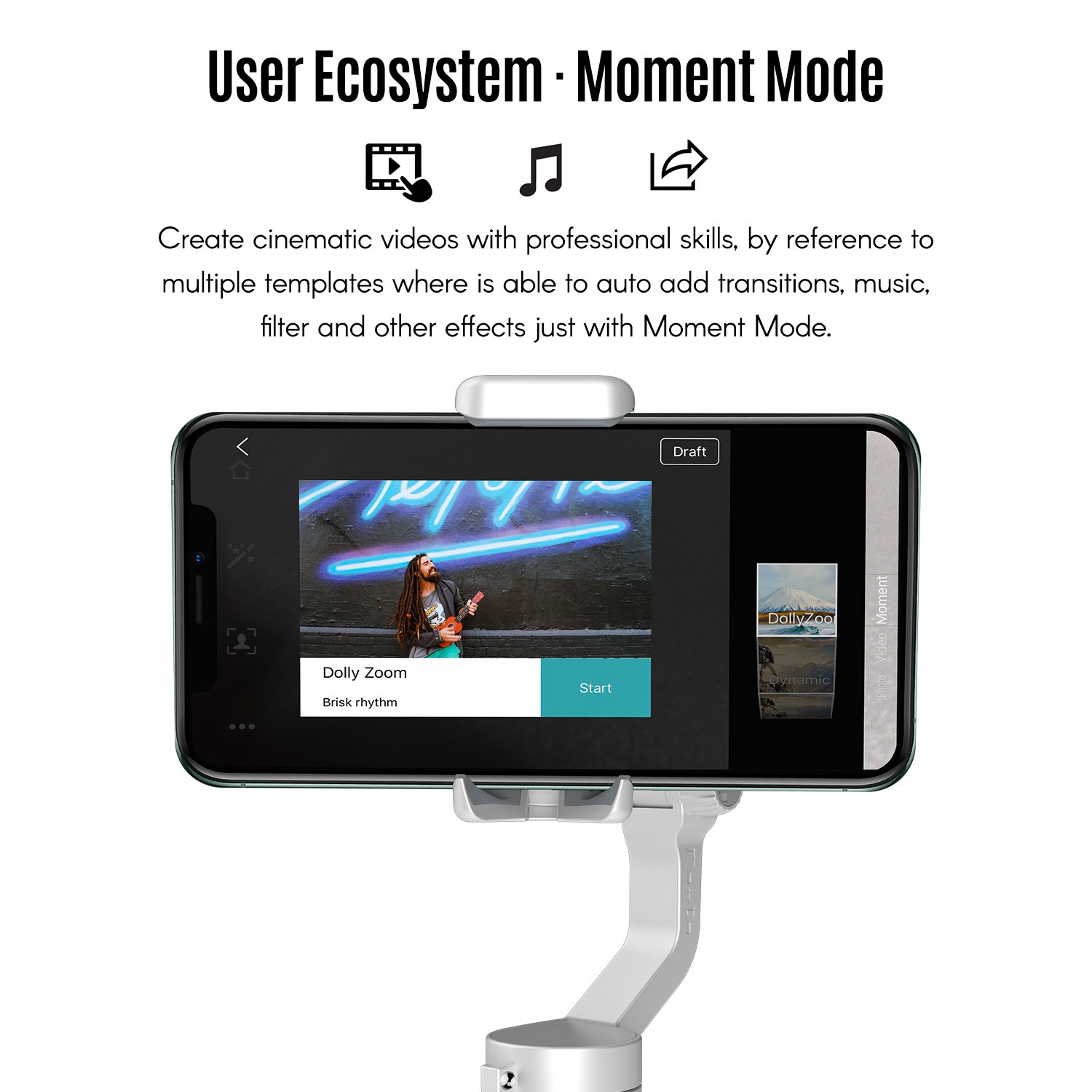 Hohem iSteady X Gimbal Smartphone Ultralight 3 Axis Palm Gi - 图2