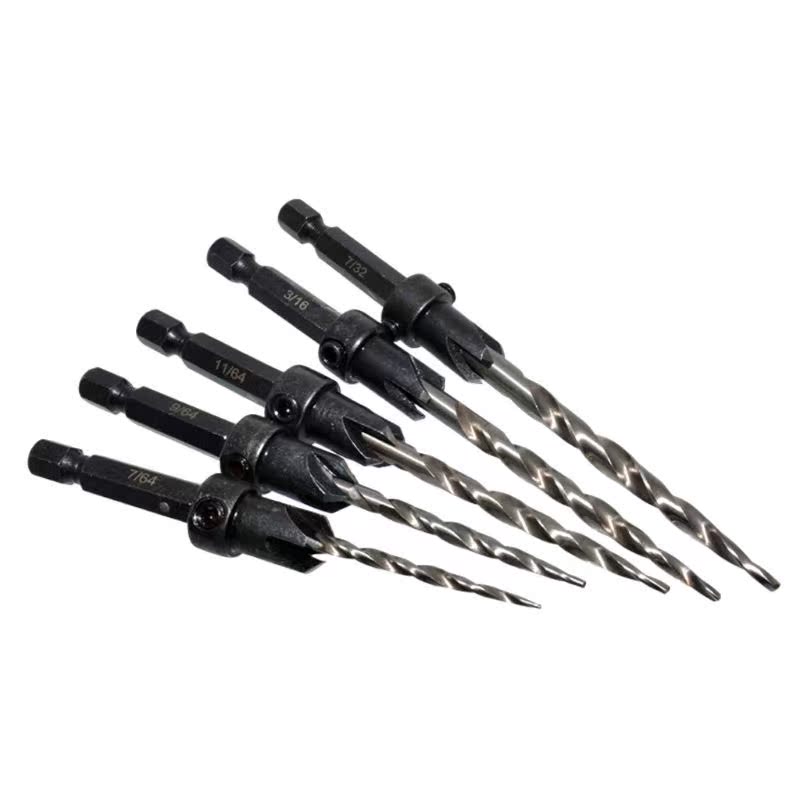 8pcs Woodworking Countersink Drill Bit Set High Speed Steel - 图3