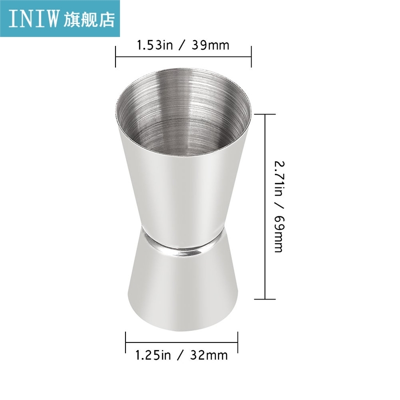 15/30ml Cocktail Jigger Stainless Steel Dual Measuring Cup-图0