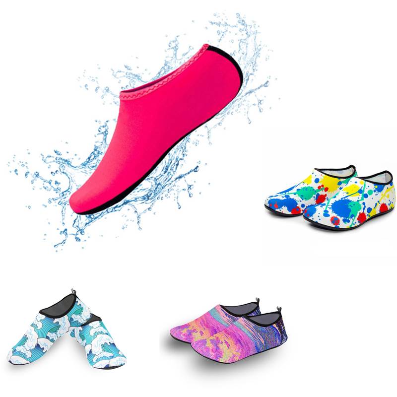 Water Shoes Men Women Swimming Socks Printing Color Summer A - 图0