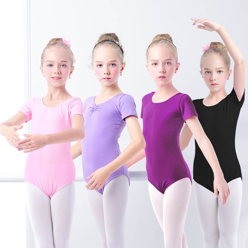 Girls Bodysuit Kids Leotard Gymnastics Dance Bodysuit Dance-图0