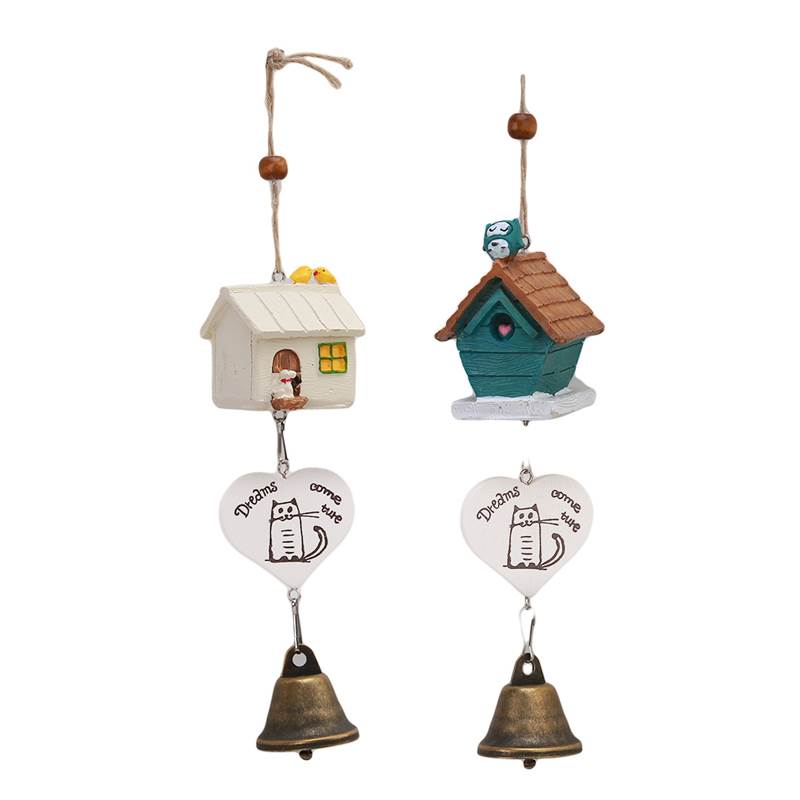 Home Garden Ornaments Bird House Cage Home Ornament Wind Chi - 图2