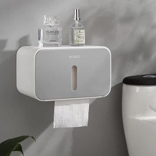 ECOCO Waterproof Tissue Box Wall Mounted Paper Roll Holder P - 图3