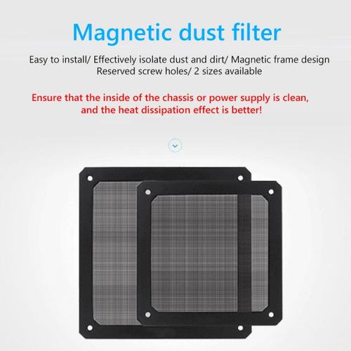 8-14cm Magnetic Frame Dust Filter Dustproof Mesh Cover Net G-图2