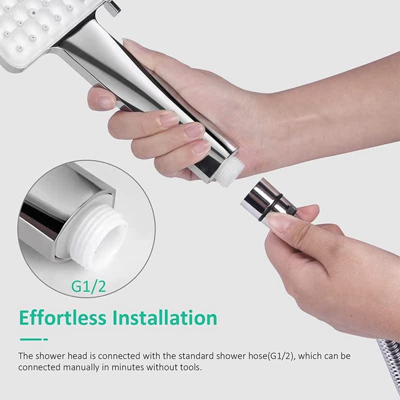 High Pressure Shower Head With 6 Setting Spray Mode ,Shower - 图3