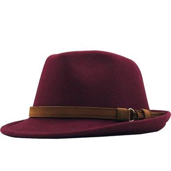 ໃໝ່ Wool Women Men Fedora Hat for Winter Autumn Elegant Lady