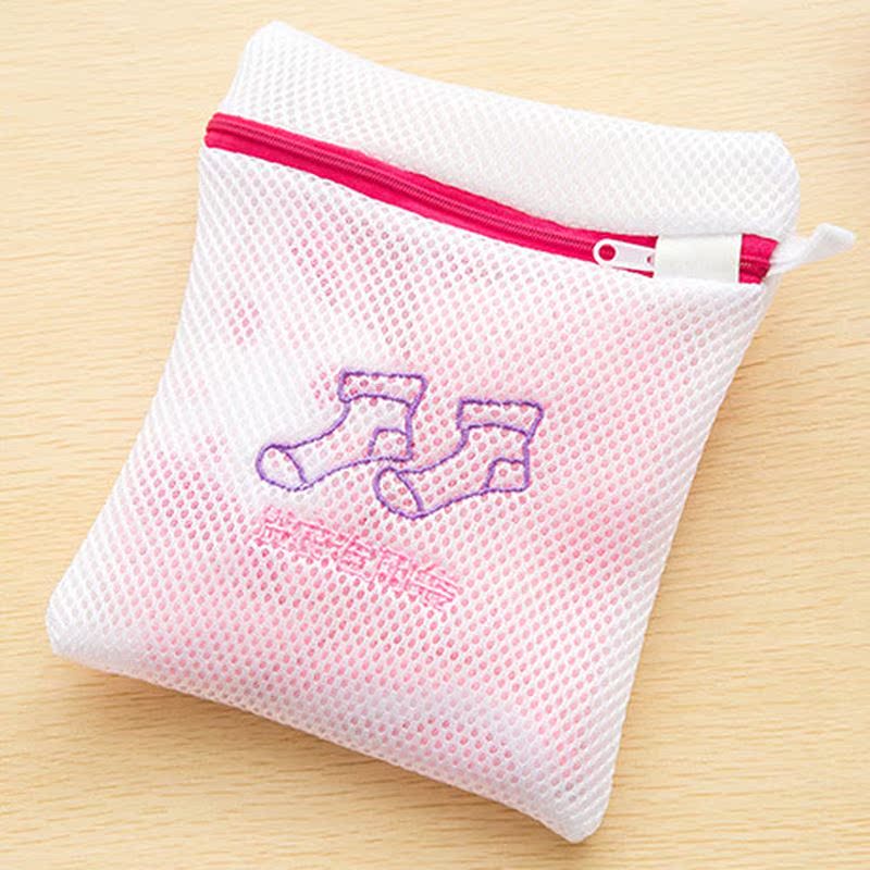 Zippered Mesh Laundry Wash Bags Foldable cates Lingerie Bra-图1
