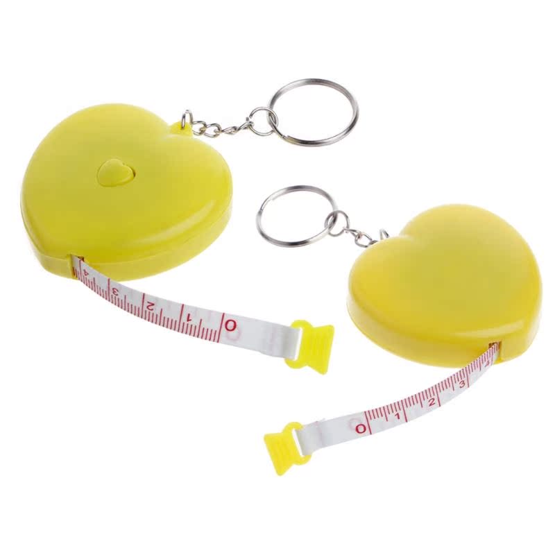 U50A Keychan Portable Retractable Ruler Heart-sd Tape M-图2