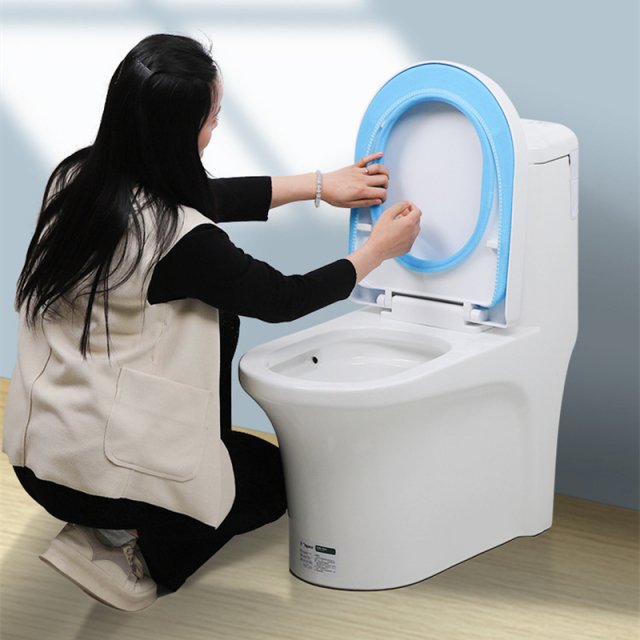 4 Colors Warm Soft Washable Toilet Seat Cover Mat for Home D - 图0