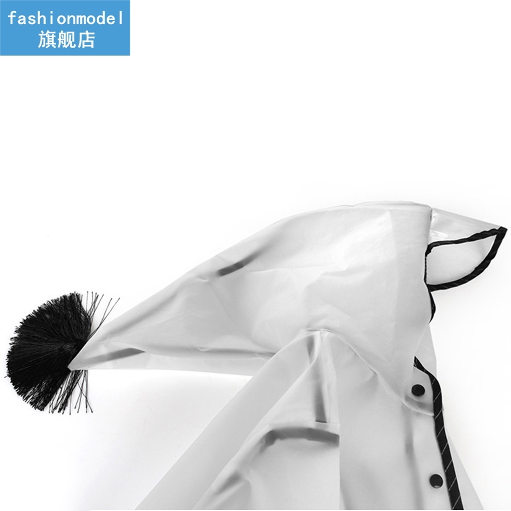 Fashion Boy Girl Children Raincoat Tassel Hooded Waterproof - 图3