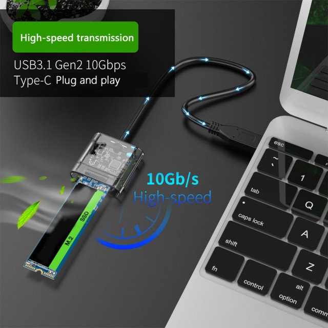 M2 SSD Case SATA Chassis M.2 to USB 3.0 SSD Adapter Gen 1 5G - 图2