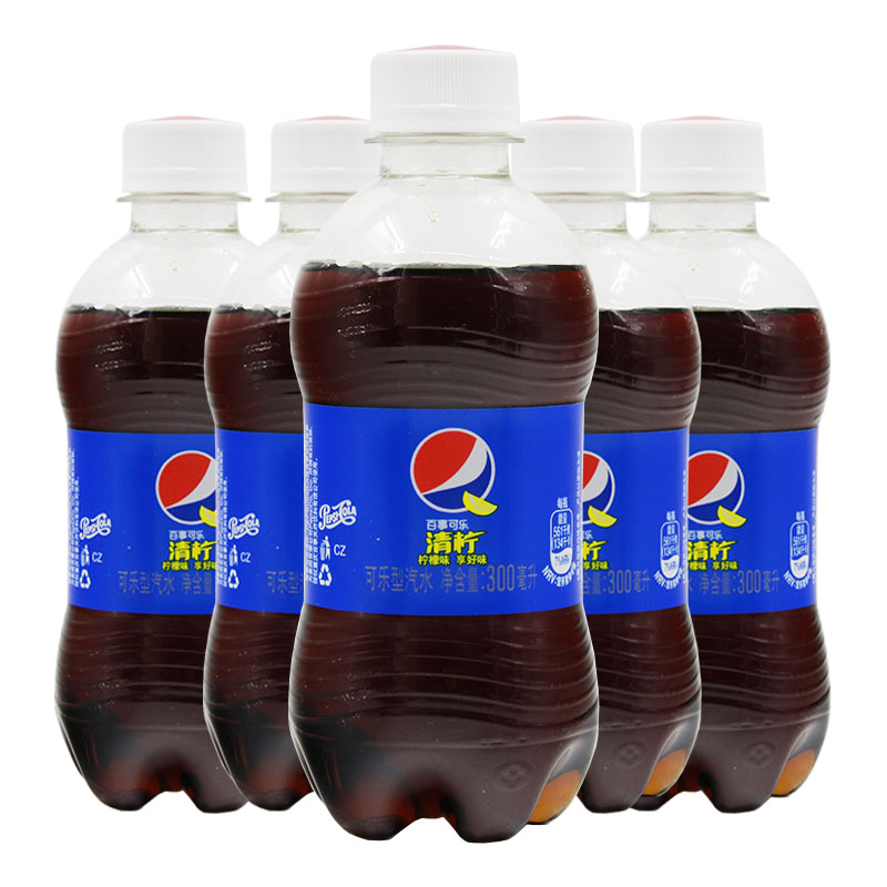 百事可乐300mlPET*12瓶碳酸饮料清柠味迷你瓶小可乐汽水包邮 - 图1