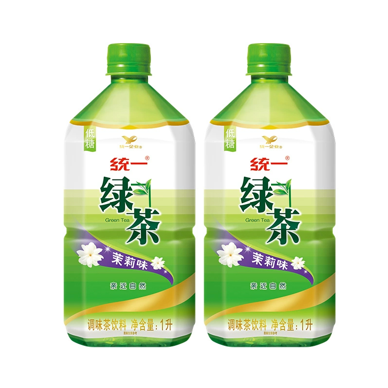 统一绿茶1升*8瓶整箱低糖茉莉味茶饮料1000ml畅饮装夏日饮品批发-图2