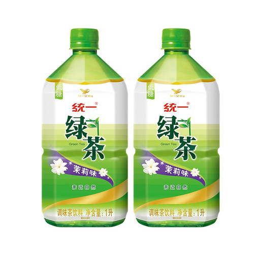 统一绿茶1升*8瓶整箱低糖茉莉味茶饮料1000ml畅饮装夏日饮品 批发 - 图2