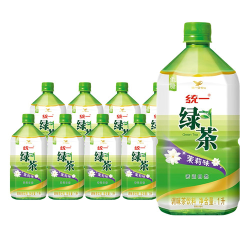 统一绿茶1升*8瓶整箱低糖茉莉味茶饮料1000ml畅饮装夏日饮品 批发 - 图3