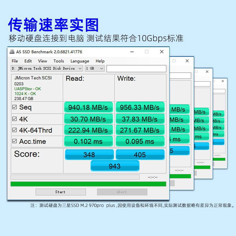 NFHK M.2 3.0 USB 3.1固态Type-C硬盘盒SSD 2280 NGFF NVME转接卡 - 图2